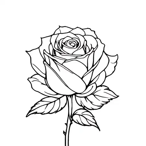 Rose Outline Thin