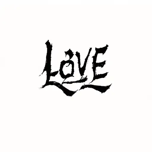 The Word Love In Japanese Tiger