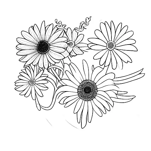 A Morning Glory With A Daisy And A Chrysanthemum Bouquet