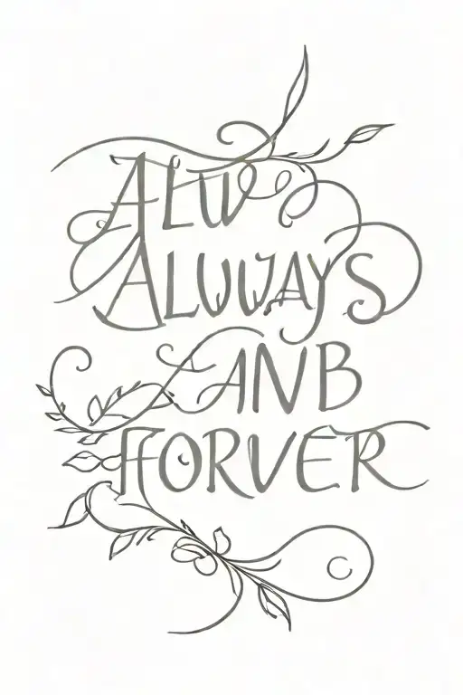 Always & Forever Written Underneath 8-20-2000