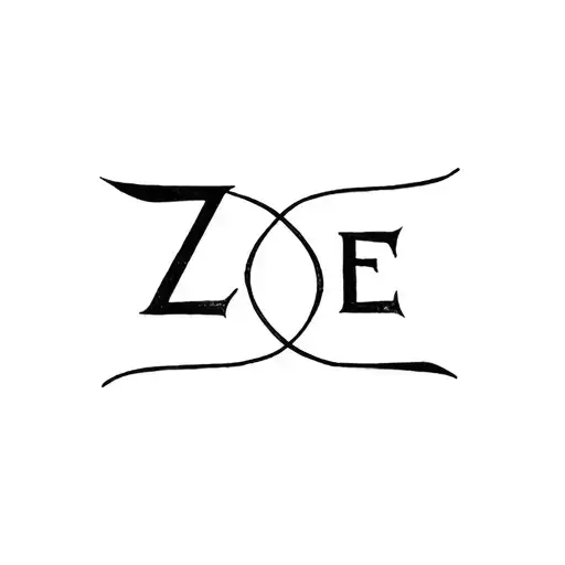 Ambigram Zoe Mia