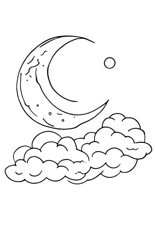 Moon And Cloud