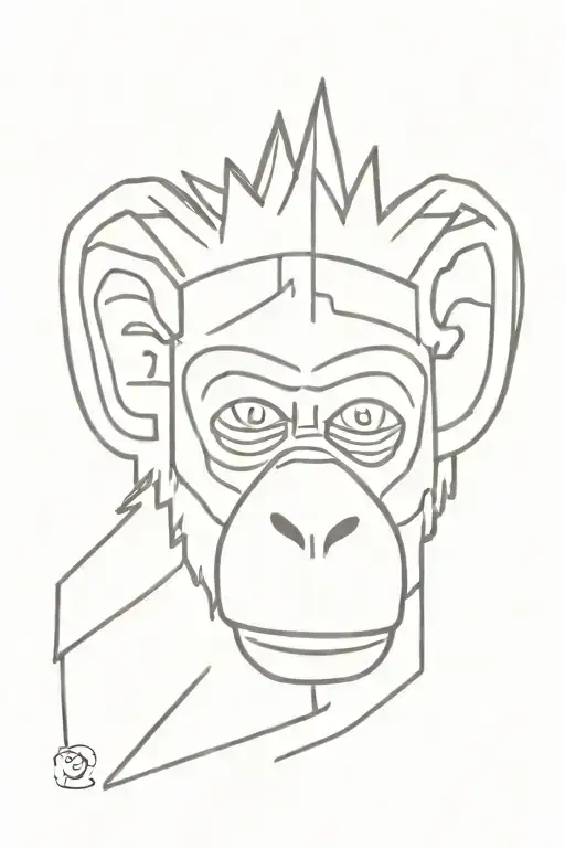 Monkey With A Basquiat Crown Made