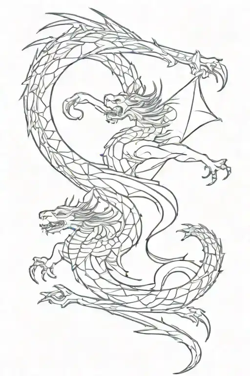 Gemini's Dragon With A Warrior Protector