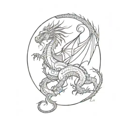 Gemini's Dragon With Warrior Protector & Shining
