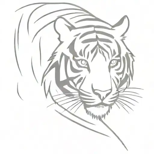 Full Length Tiger Silhouette