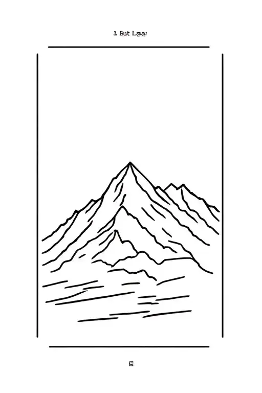 Steep Mountain Ridge Fine Line Tattoo Design