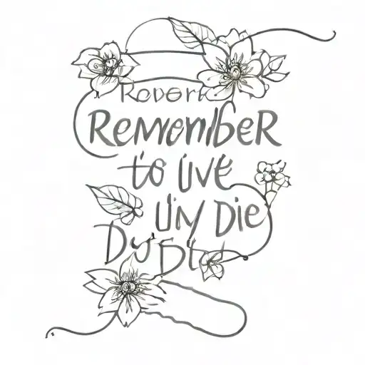 Remember To Live Because You Remember To Die