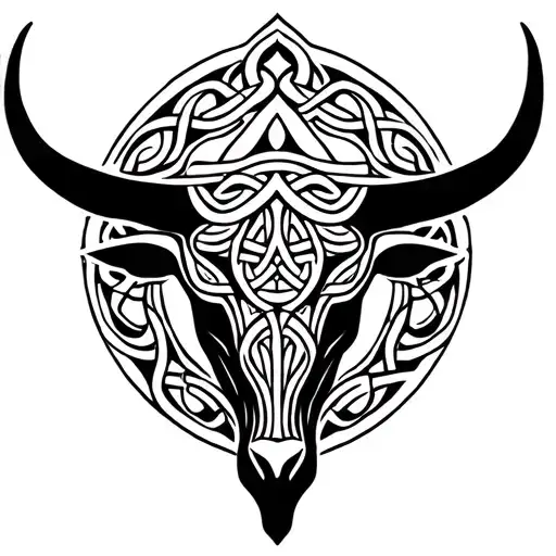 Celtic Bull And Triskellion