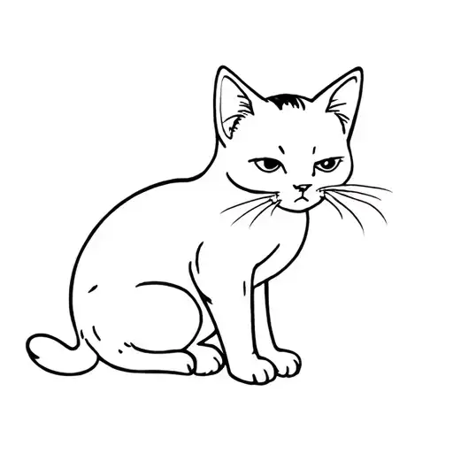 Sad Kitten Sitting