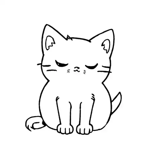 Sad Kitten Sitting Cute