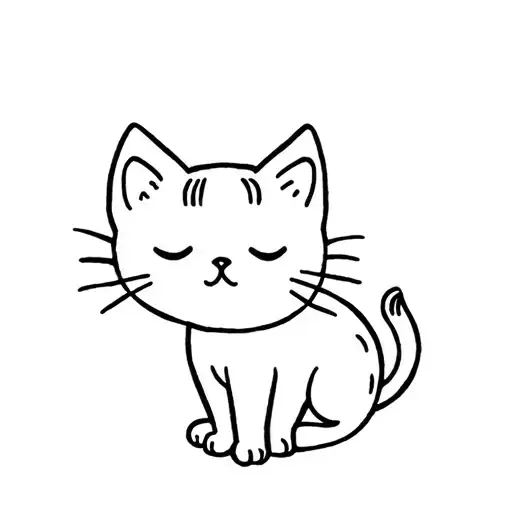Sad Kitten Sitting Cute Silly