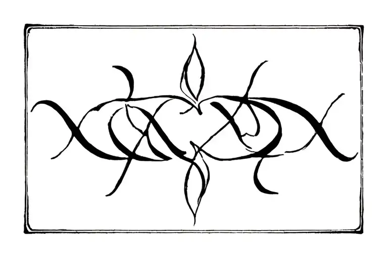 Kiwo And Dalgi Name Ambigram Tattoo Design