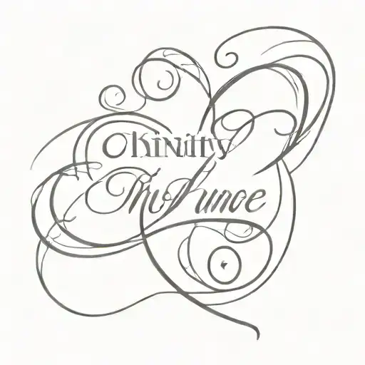 Moms Name With Infinity Sign And Heart