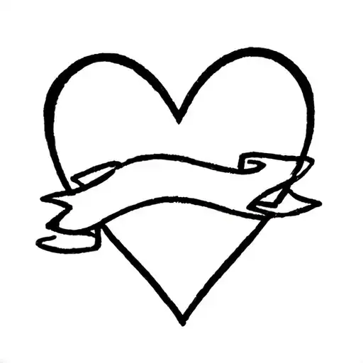 Heart With Name Banner Wrapped