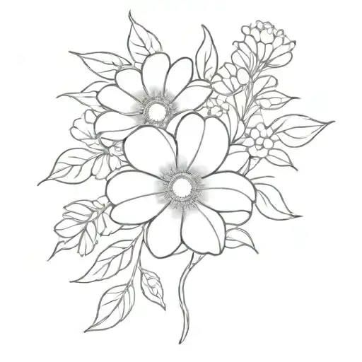 Leo Zodiac Sign With Daisy Bouquet