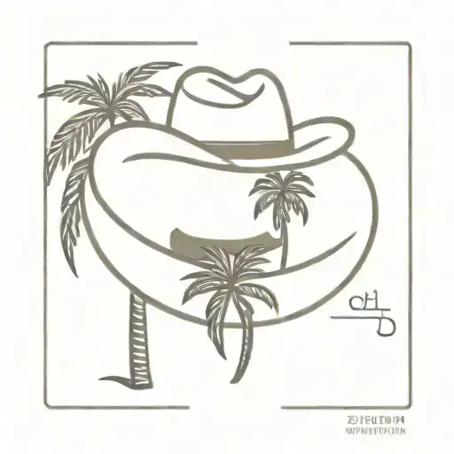 Palm Tree And Cowboy Hat
