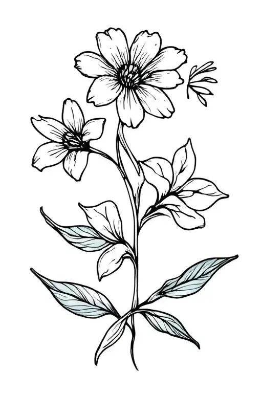 February And March Birth Flower Intertwined