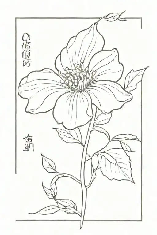 October Birth Flower With Brayden On Stem Curving Around Spelling