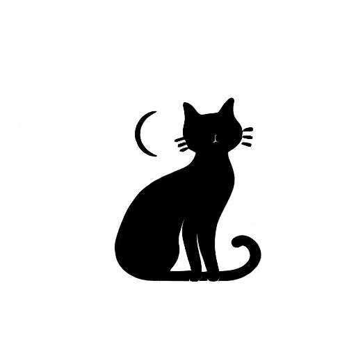 Ase With A Simple Cat Outline In The Background