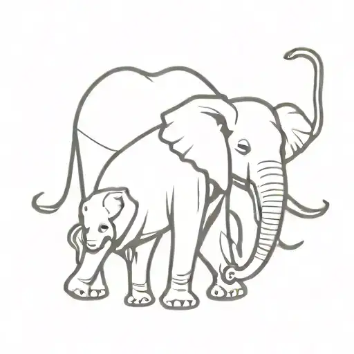 Elephant And Monkey