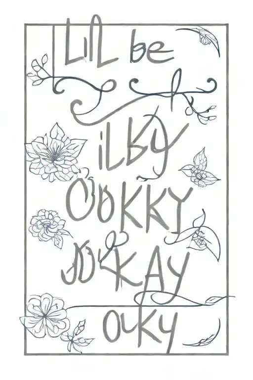 Anagram Letters 'Ill Be Okay'