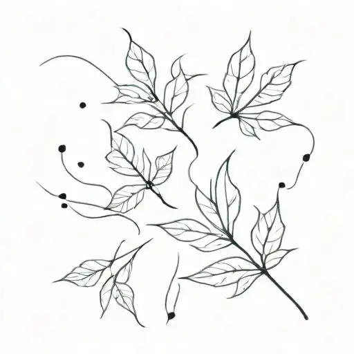 Leafs Transforming Into Snowflakes In The Wind