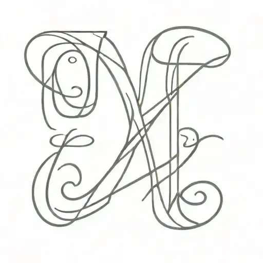 Monogram Arial Letters Tattoo Soren