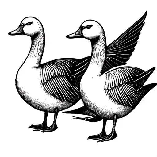2 Simple Dainty Geese