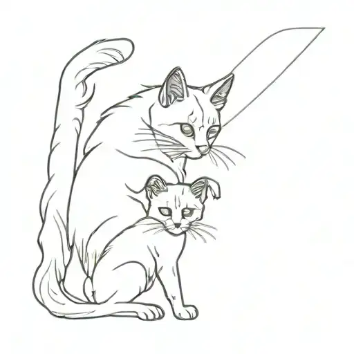 Ragdoll Cat Play Fighting With Dog Sitting