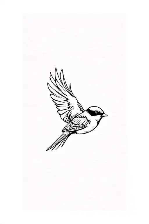 Sparrow Flying
