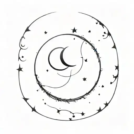 All Black Full Moon On The Left And On The Right A Full Black Waxing Crescent Moon