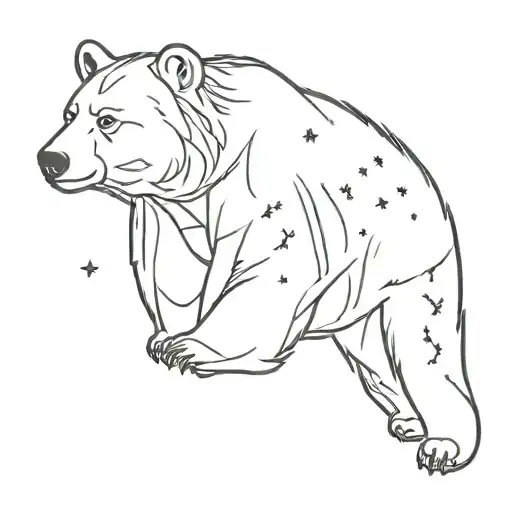Bear With Ursa Major Constellation Fine