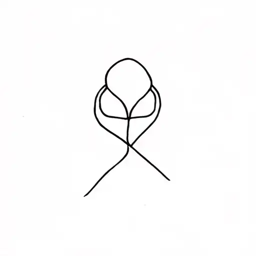 A Small Tattoo Design Of Depression Alone