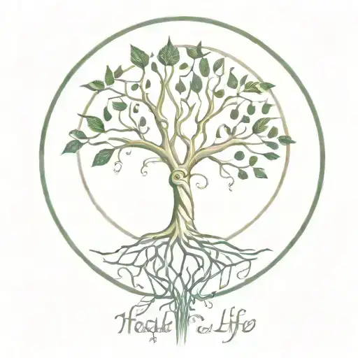 Half Of The Tree Of Life Combined With Half Of The Tree Of Knowledge Of Good And Evil