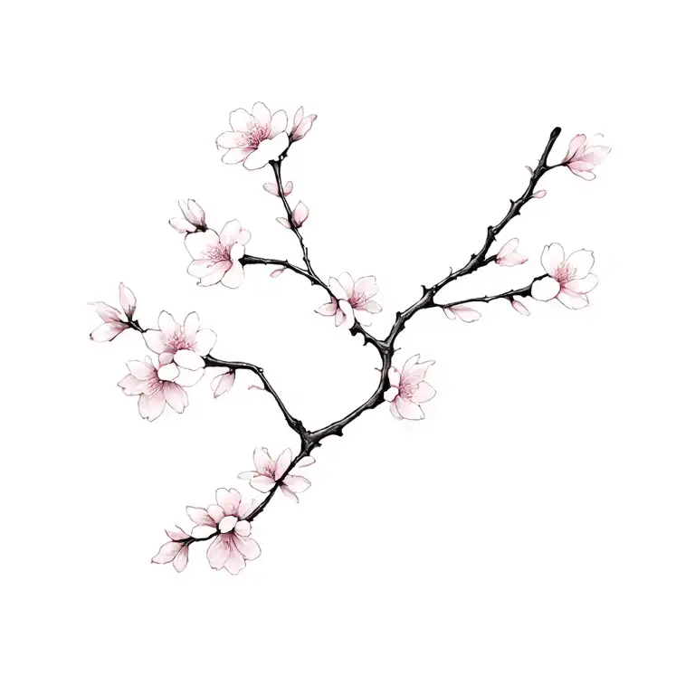 Straight Sakura Branch