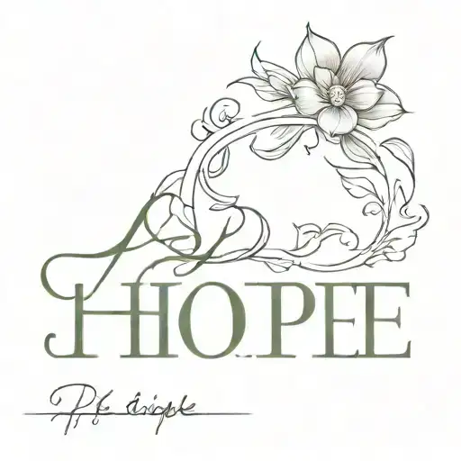A Minimalist Tattoo Of The Word 'Hope'