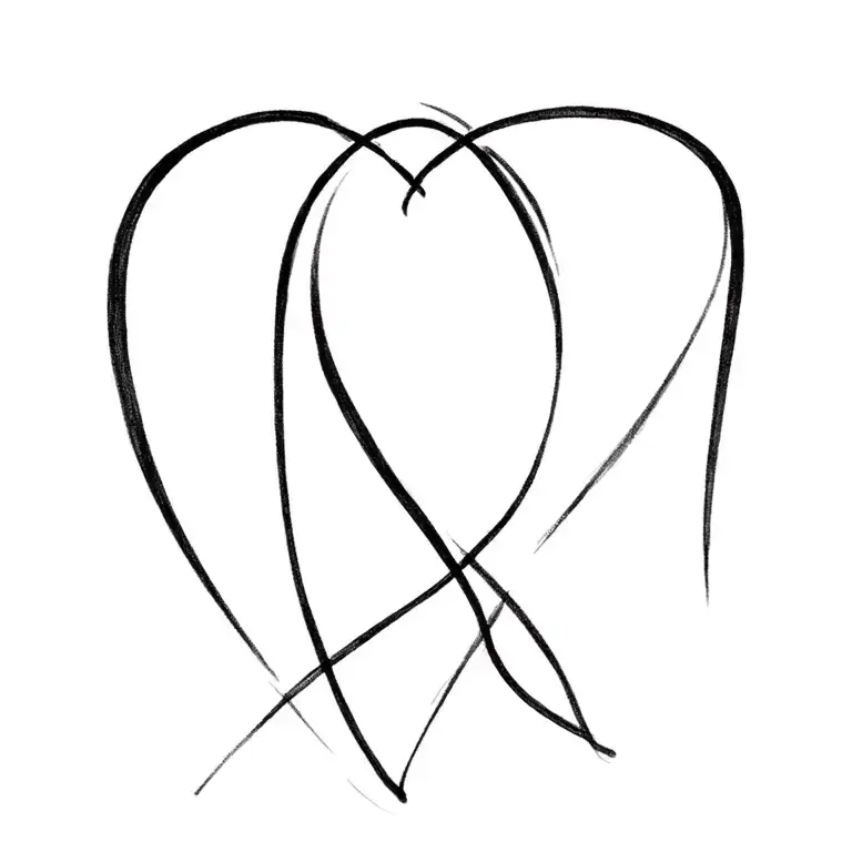 2 Letters In A Shape Of A Heart