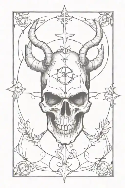 Gothic Bug Skull Church Devil