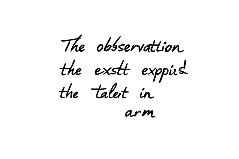 Phrase That Says The Observation Expires The Talent In The Arm