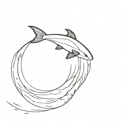 Swimming Upstream Symbolizing Perseverance