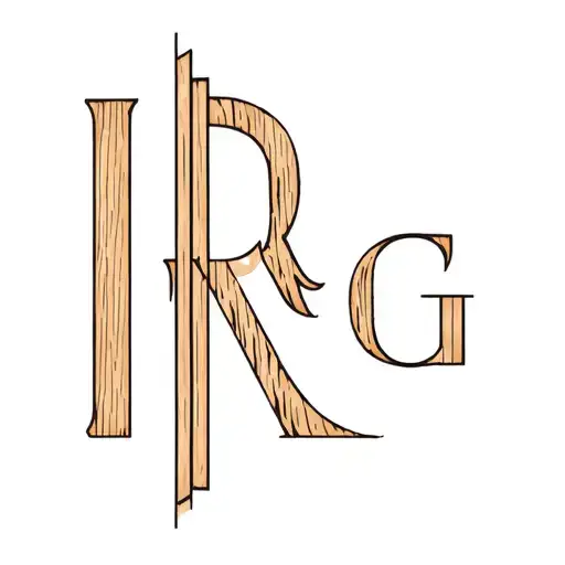 Woodworking Divider With Letters R And G