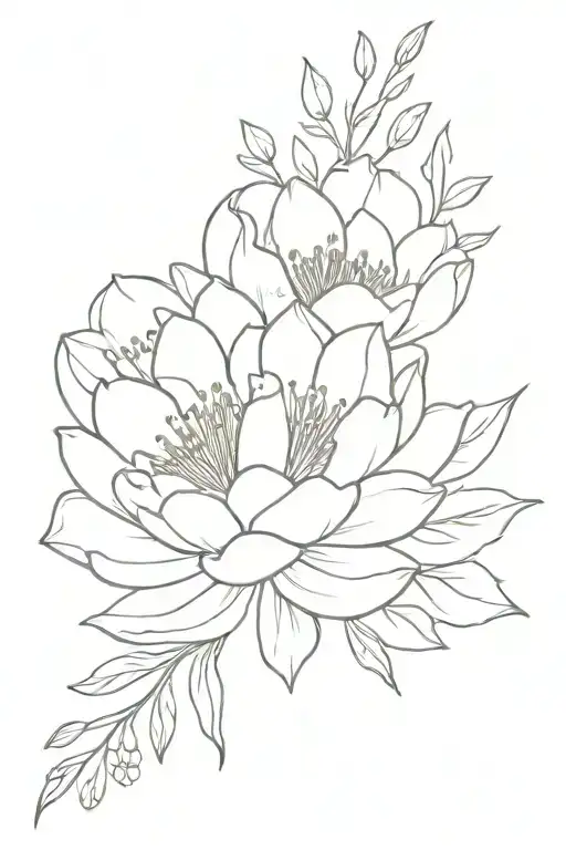 Waterlily Peony Larkspur Flower Bouquet