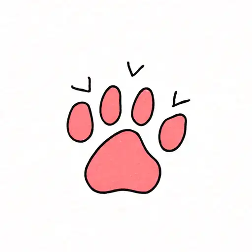 Paw Print From Cat