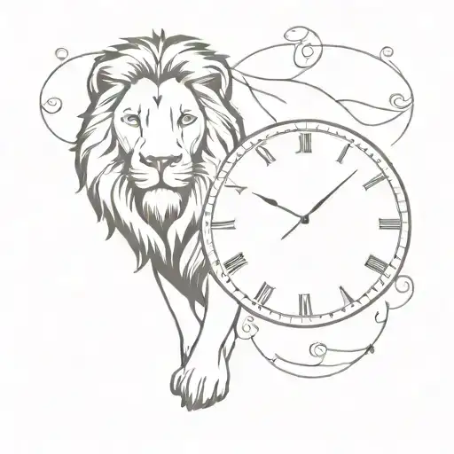 Lion And Clock
