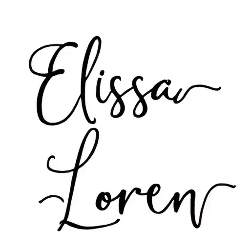 Elissa Loren Name In Elegant Script