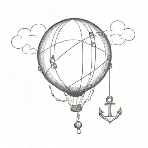 Ballon Holding An Anchor Hanging