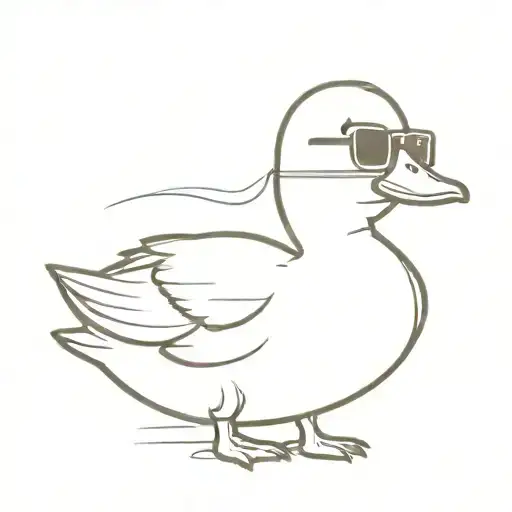 Cute Duck With Sunglasses
