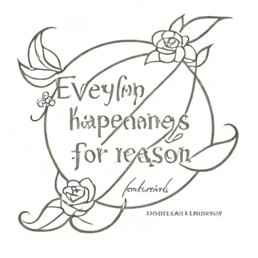 Everything Happens For Reason Tattoo Design