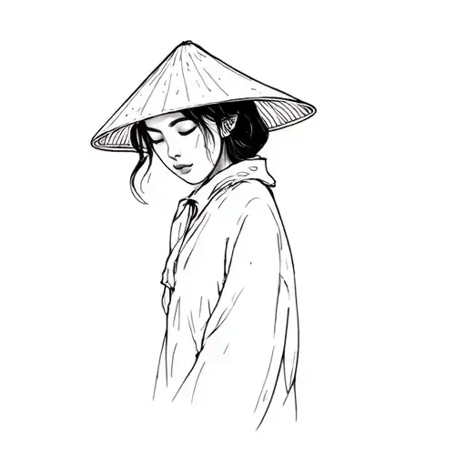 Vietnamese Girl With Hat